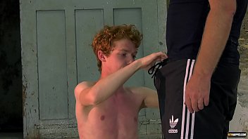 Gorgeous Ginger Sub Tied Up For Bdsm Jerk Off Session