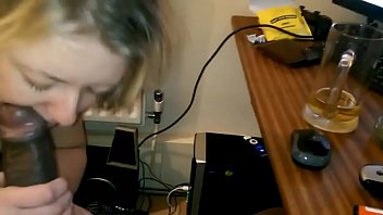 White Secretary Sucks My Black Dick