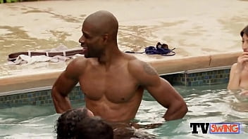 Couples Get Together In The Hot Tub For Steamy Foreplay