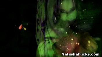 Black-light Tease And Shower