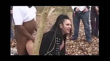 Girl With Big Tits We Met On Bbwel.com Goes Dogging In The Woods