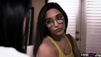 Sexy Neighbo Abella Danger Went To Joanna Abella To Hang Out And Joined In A Hot 3some Session With Joannas Stepbro And They Shared With His Cock.