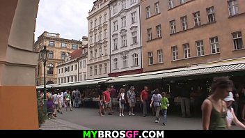 He Fucks Brothers Brunette Gf From Behind And Gets Busted