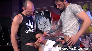 Two Mature Guys Mouth And Ass Fuck Good Looking Young Man