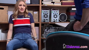 Kasey Blows Horny Officers Big Cock Before Taking It