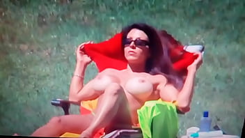 Topless Sunbathing Neighbor Widowed Milf