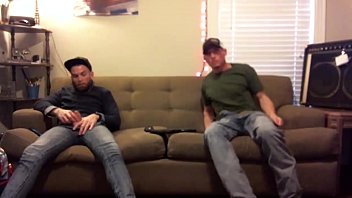 Had A Couple _straight_ Guys Stay At The Place, Got Them To Jerk Off. I Filmed Without Them Knowing