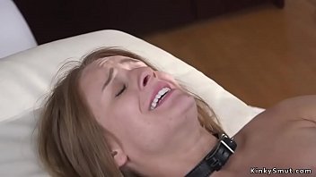 Brunette In Rope Anal Doggy Banged