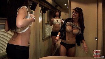 Girls Gone Wild - Two Badass Brunette Lesbians Kissing And Groping Each Other