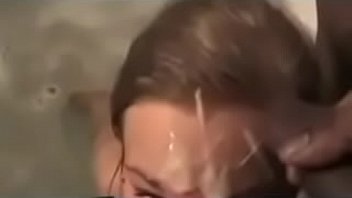 Blonde In The Bathtub Sucks Off A Black Cock And Gets A Hugely Messy Facial