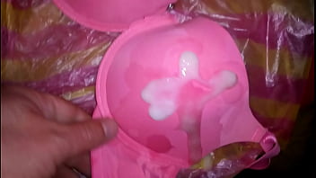 More Cum Satin Pink Bra