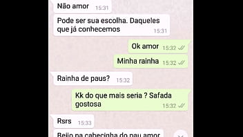 Casal Edu E Aline - Conversa Do Casal No Zap Sobre O Tesão Da Esposa Safada Por Um Desconhecido