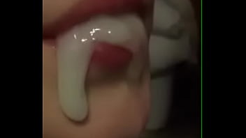 Slow Comshot From Mouth
