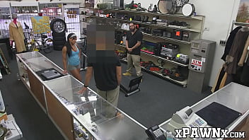Petite Babe Fucks In Pawnshop After Demonstrating A Workout