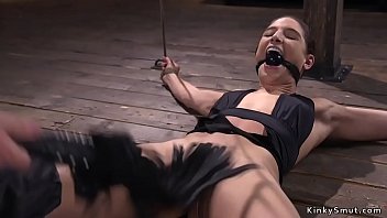 Brunette In Upside Down Suspension Whipped