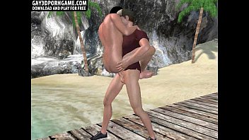 Horny 3d Cartoon Hunk Getting Fucked On The Beach - anal, hardcore, outdoor, 3d, anime, cartoon, gay - Video 6366884