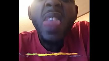 Tongue Moving On Invisible Pussy