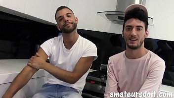 Amateursdoit - Monster Cock Stud Fucks Hairy Jock In Kitchen Before Cumshot