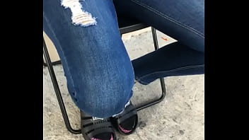 A N. With Her Fat Ass Camel Toe Through Her Tight Ass Pants