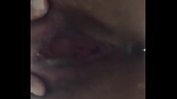 Showing Her Wet Pussy