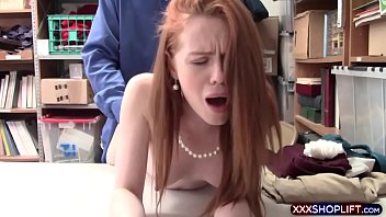 Skinny Redhead Shoplifter Chick Punish Fucked Hard