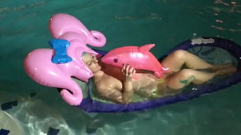 Inflatable Pink Wig _ Pool Tasia