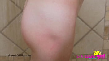 Sexy Blonde Teen Takes A Hot Shower In 4k