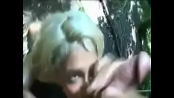 My Blonde Girlfriend Invited Me To The Forest And Got A Thick Sticky Facial Cum On Her Face