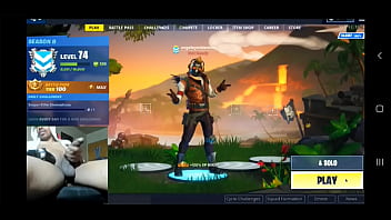 Naked Gamer Playing Fortnite