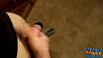 Straight Jock Masturbating And Unloading His Cum
