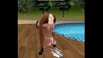 Red Light Vacation Center: Chocolate Slut Lola From Exotic Bull - bimbo, imvu - Video 2924067