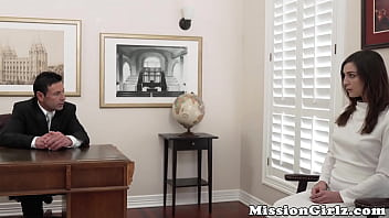 Young Mormon Babe Plays With Her Pussy In Front Of The Elder