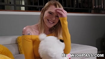 Teenie Nora Ivy Covered With Massive Facial After Bj