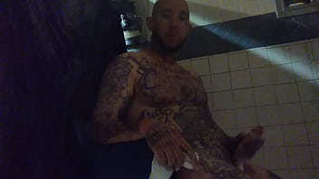 In Prison Stroking This Big White Dick In The Shower