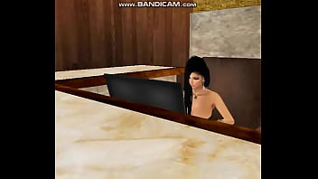 Sexy Hotel Receptionist Silvy Is Fucked By The Bonez - bimbo, threesoem, imvu - Video 2818402