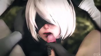 Nier Kainé Futa Pov - 2b Blowjob