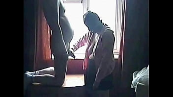 Bisexual Amateur Shoots A Long 21 Second Cumshot When Girlfriend Grabs His Cock Naked By The Window