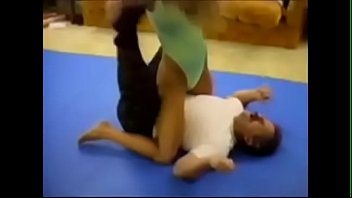 Hot Scissors Femdom Mixed Wrestling