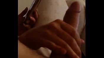 Wanked Off By Misses Playing On Her Phone