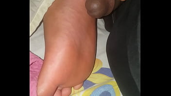 Cum On My Step Sister' Feet While She Snores