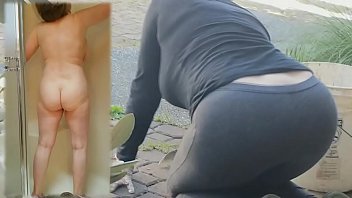 Curvy Busty Gilf Works Her Sexy Ass Off