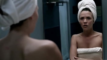 Supernatural: Sexy Shower Girl - Brunette-shower-towel-locker-room