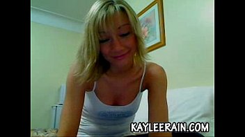 Teen Kaylee Rain Peels Off Her White Tank Top
