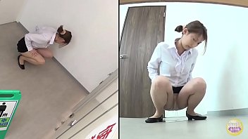 Japanese Wetting Herself In The Bathroom