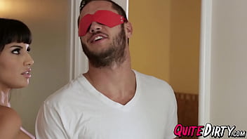 Naughty Mercedes Carrera Blindfolds Hung Stud For Deep Sex