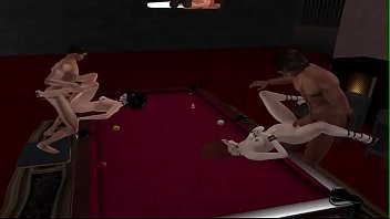 Sex, Fucking, Brunette, Redhead, Cartoon, Orgy, Group-sex, Secondlife, Pool-table, 4-some, 2-couples - Orgy - 2025 - Hot - Show - Video 3243229
