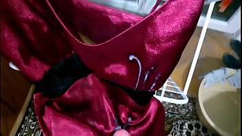 Cum Long Red Satin Prom Dress