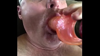 Fag Andy Beck Sucking Dildo