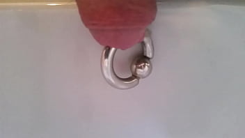 Taking A Piddle With A 8mm Pierced Prince Albert