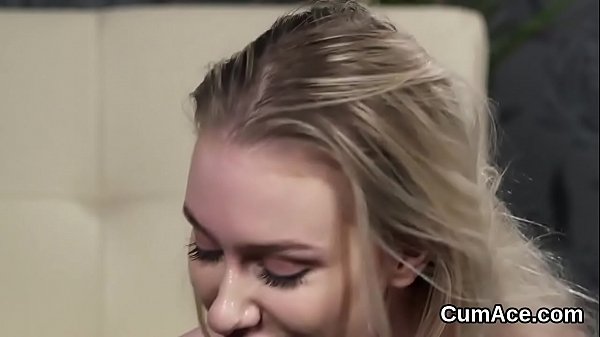 Nasty Doll Gets Jizz Shot On Her Face Eating All The Load